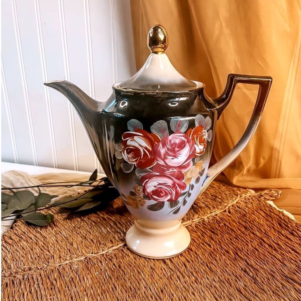 Hand Painted Floral Vintage Pitcher‎